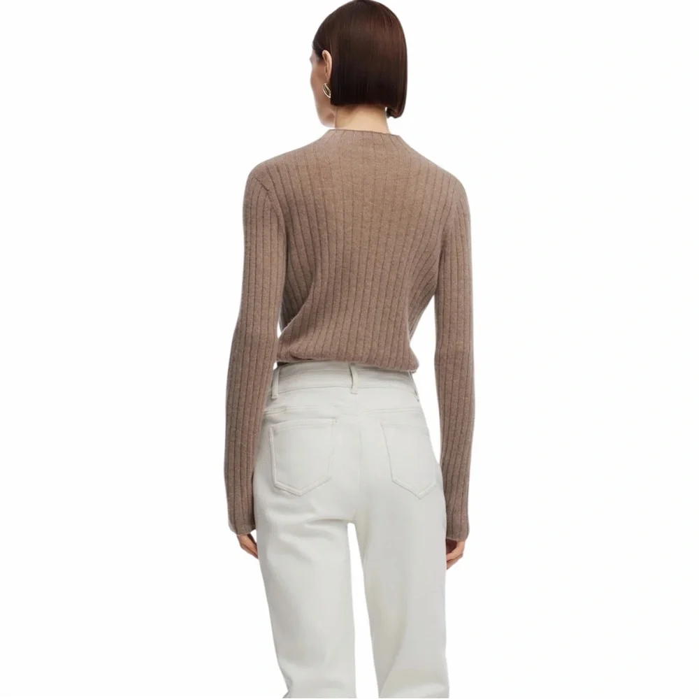 Goelia 1995 100% Cashmere Seamless Mock Neck Women Sweater Size XS/ US 2